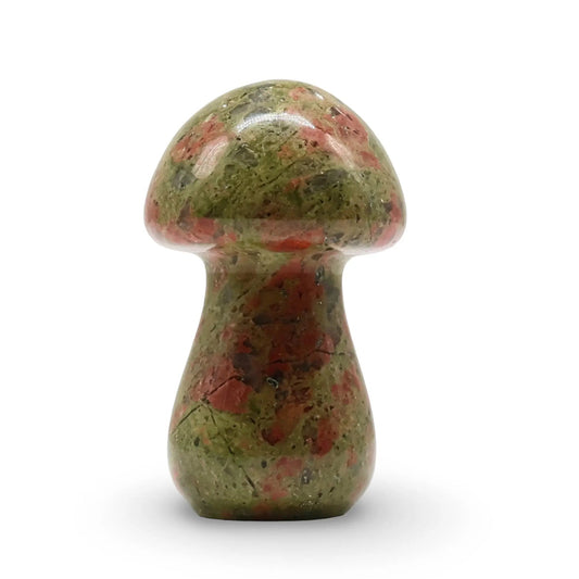 Stone - Unakite - Sculpture - Mushroom -Unakite -Arômes & Évasions