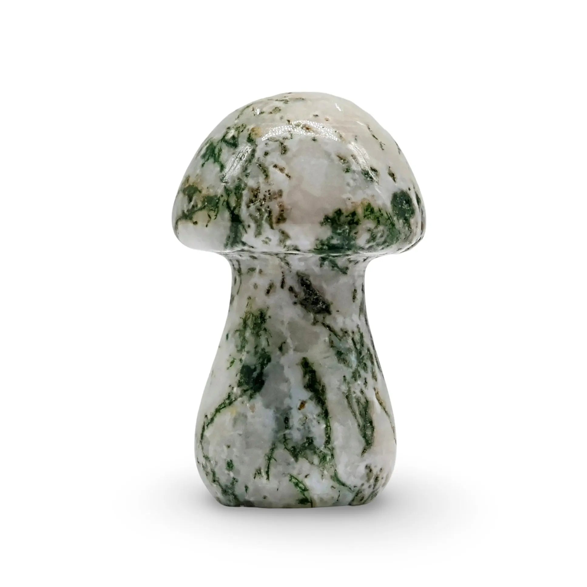 Stone - Moss Agate - Sculpture - Mushroom -Blue Aventurine -Arômes & Évasions