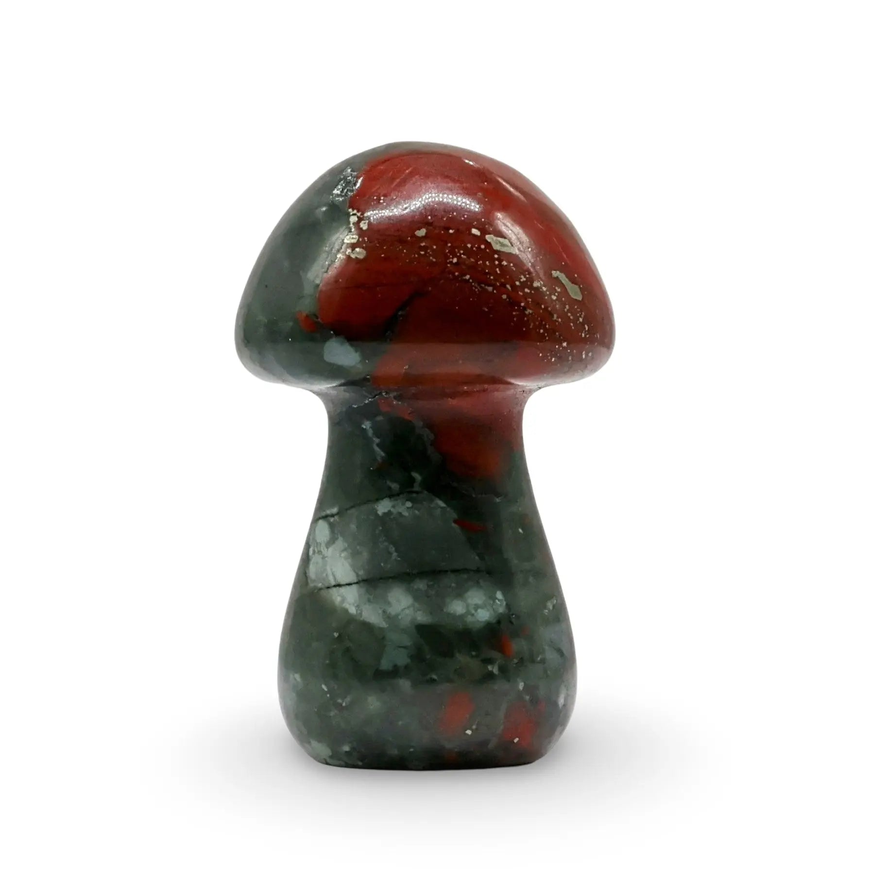 Stone - Bloodstone - Sculpture - Mushroom -Bloodstone -Arômes & Évasions