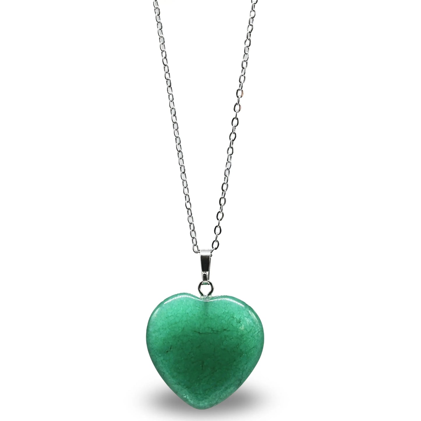 Necklace - Heart Shaped - Malaysia Jade -Malaysia Jade -Arômes & Évasions