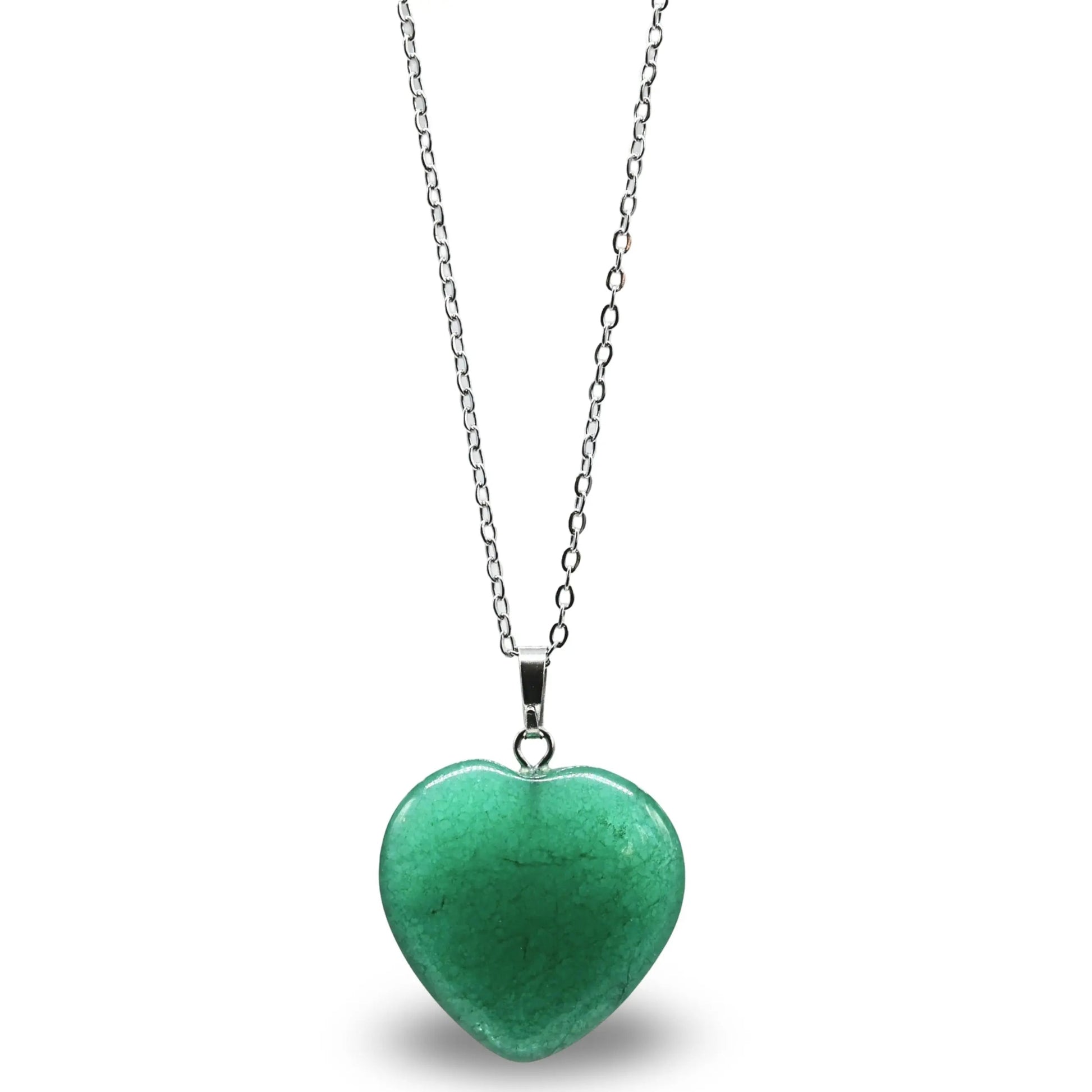 Necklace - Heart Shaped - Malaysia Jade -Malaysia Jade -Arômes & Évasions