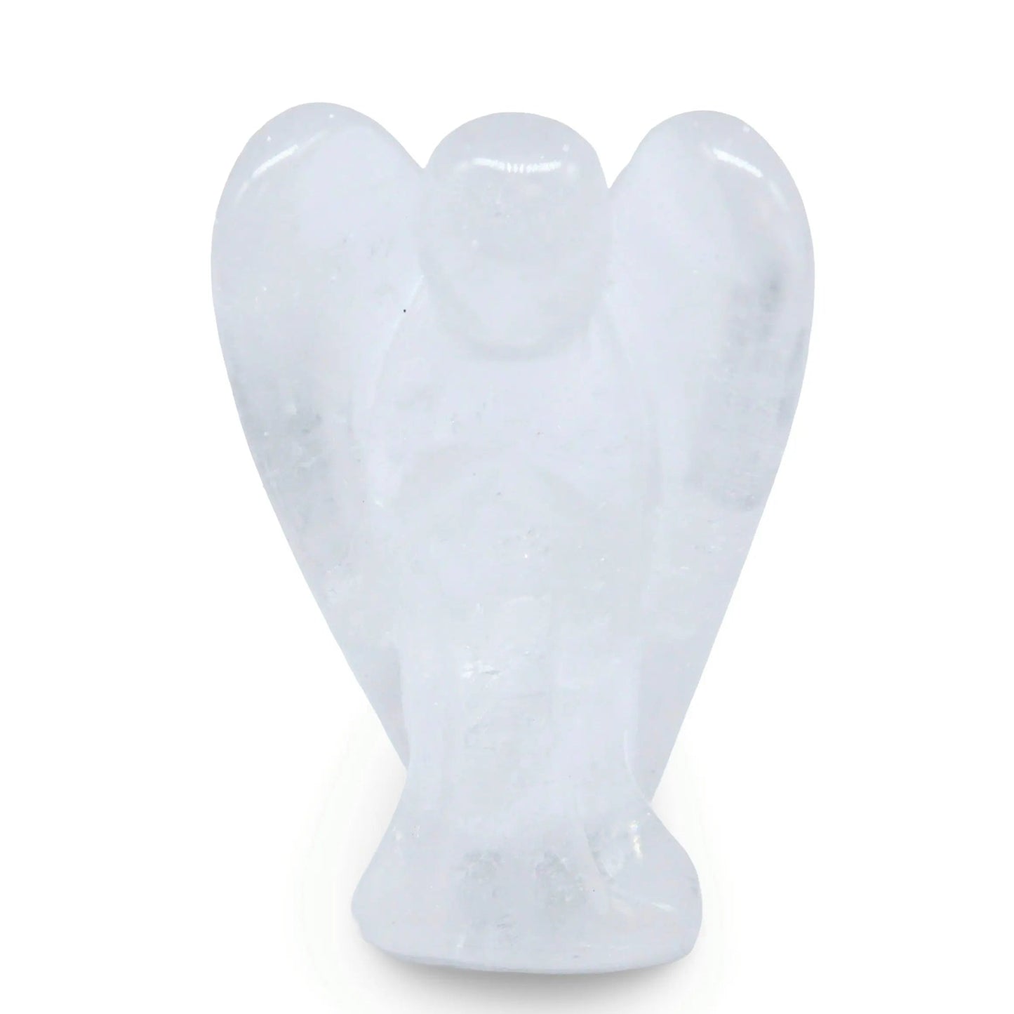 Stone - Natural Crystal Quartz - Angel Sculpture - 2"