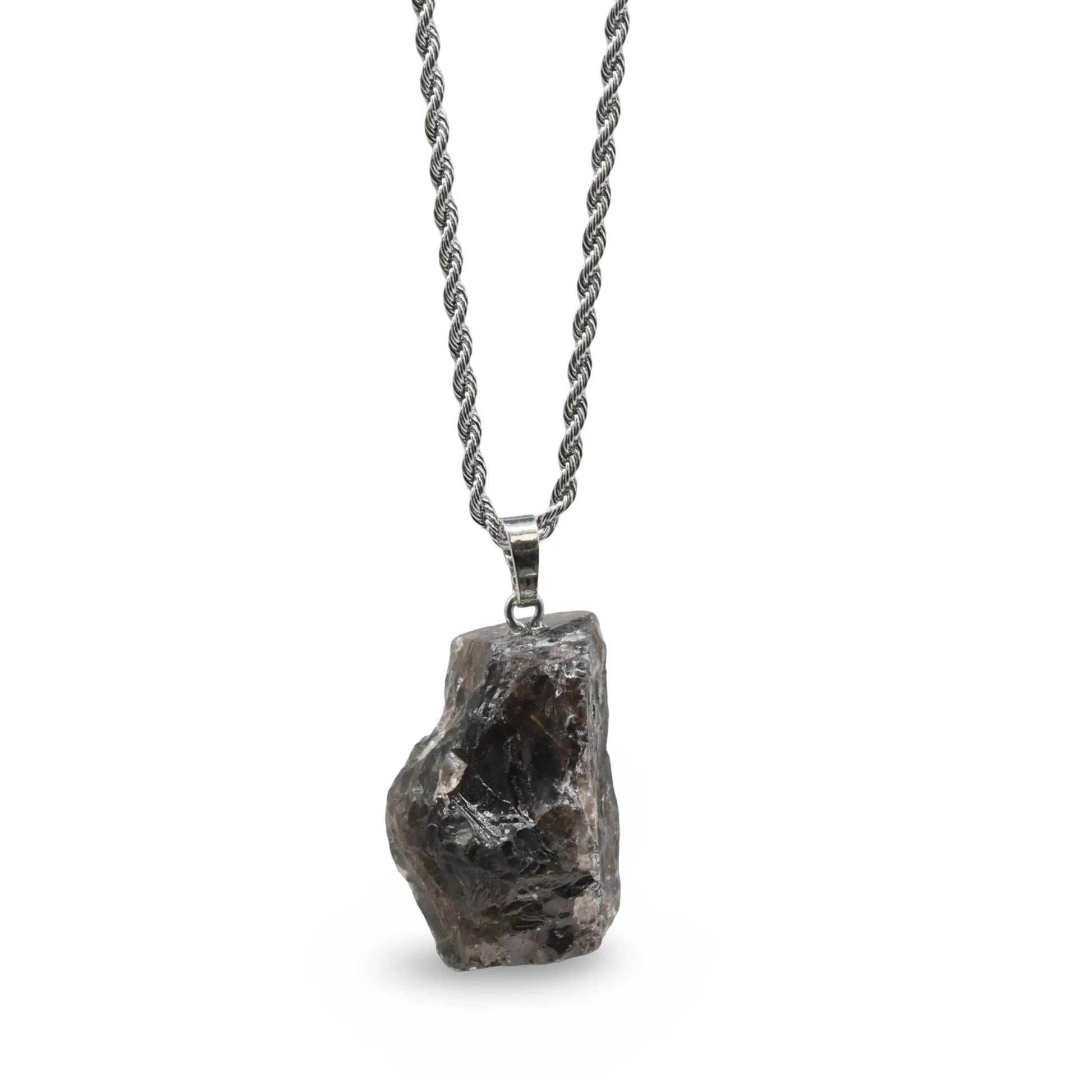 Necklace - Natural Smoky Quartz - -Arômes & Évasions