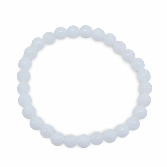 Bracelet - White Jade - 6mm -? -Arômes & Évasions