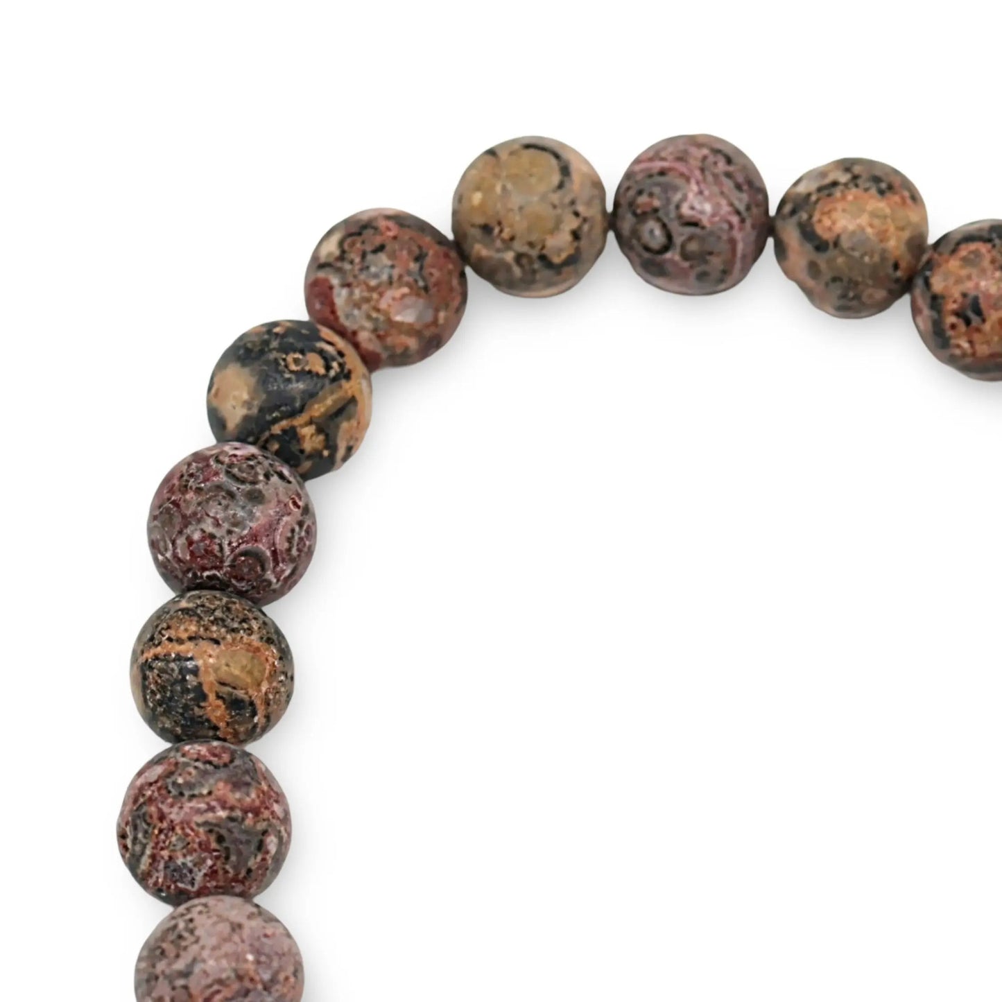 Bracelet - Frosted Leopard Skin Jasper - 8mm -8mm -Arômes & Évasions