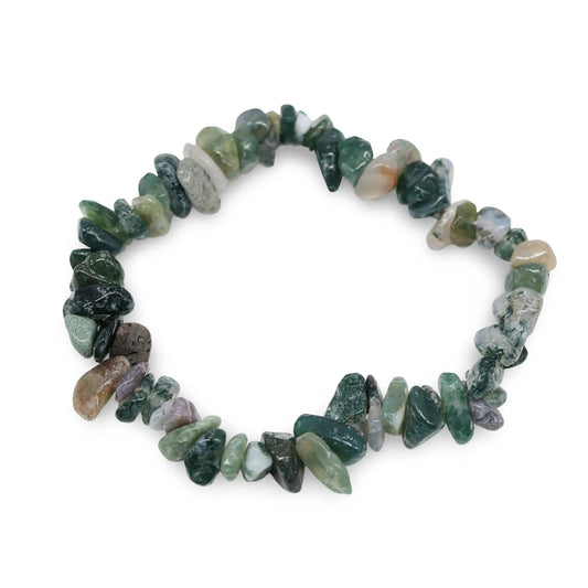 Bracelet - Moss Agate - Chips -Chips -Arômes & Évasions