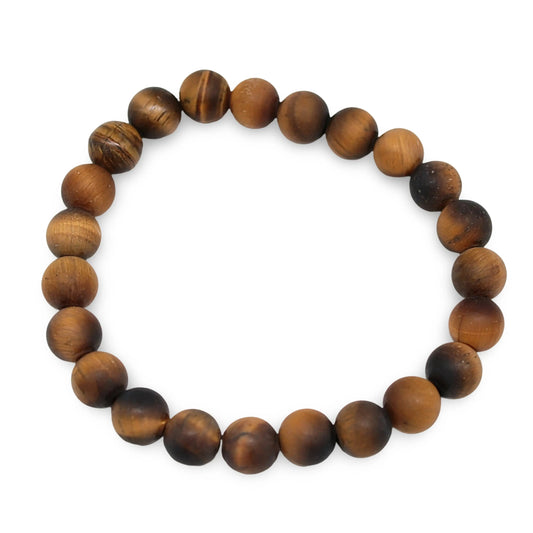 Bracelet - Frosted Tiger Eye - 8mm - Cayve's Mystic Nature Wholesale