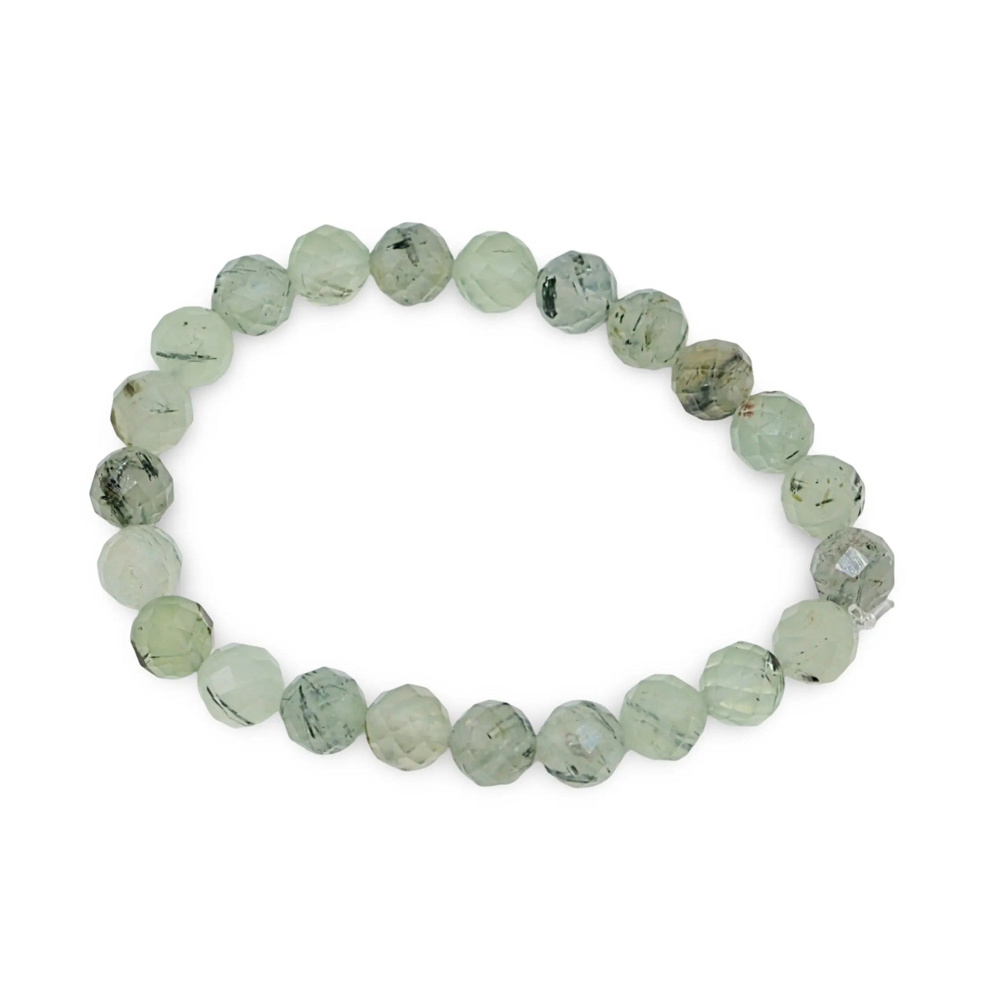 Bracelet - Facetted Prehnite - 8mm -8mm -Arômes & Évasions