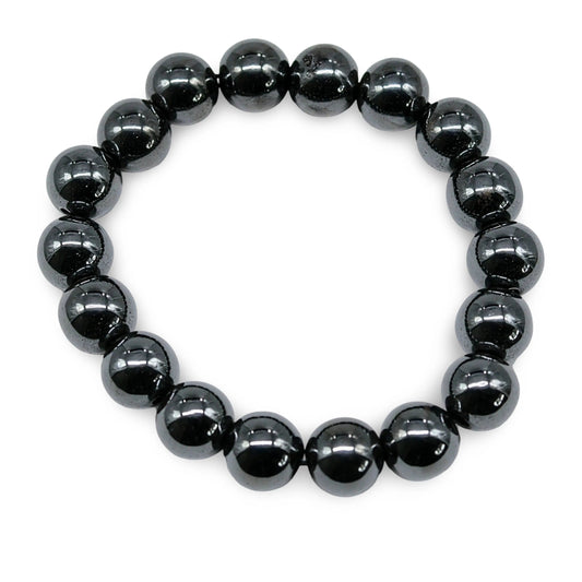 Bracelet - Hematite - 12mm -12mm -Arômes & Évasions