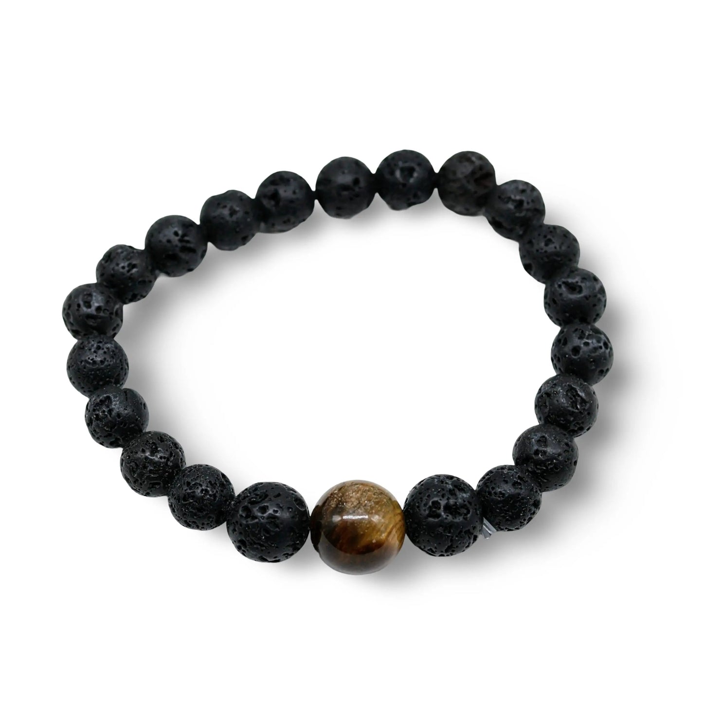 Bracelet - Lava Stone 8mm with Mixed Stone Beads 12mm -8mm & 12mm -Arômes & Évasions