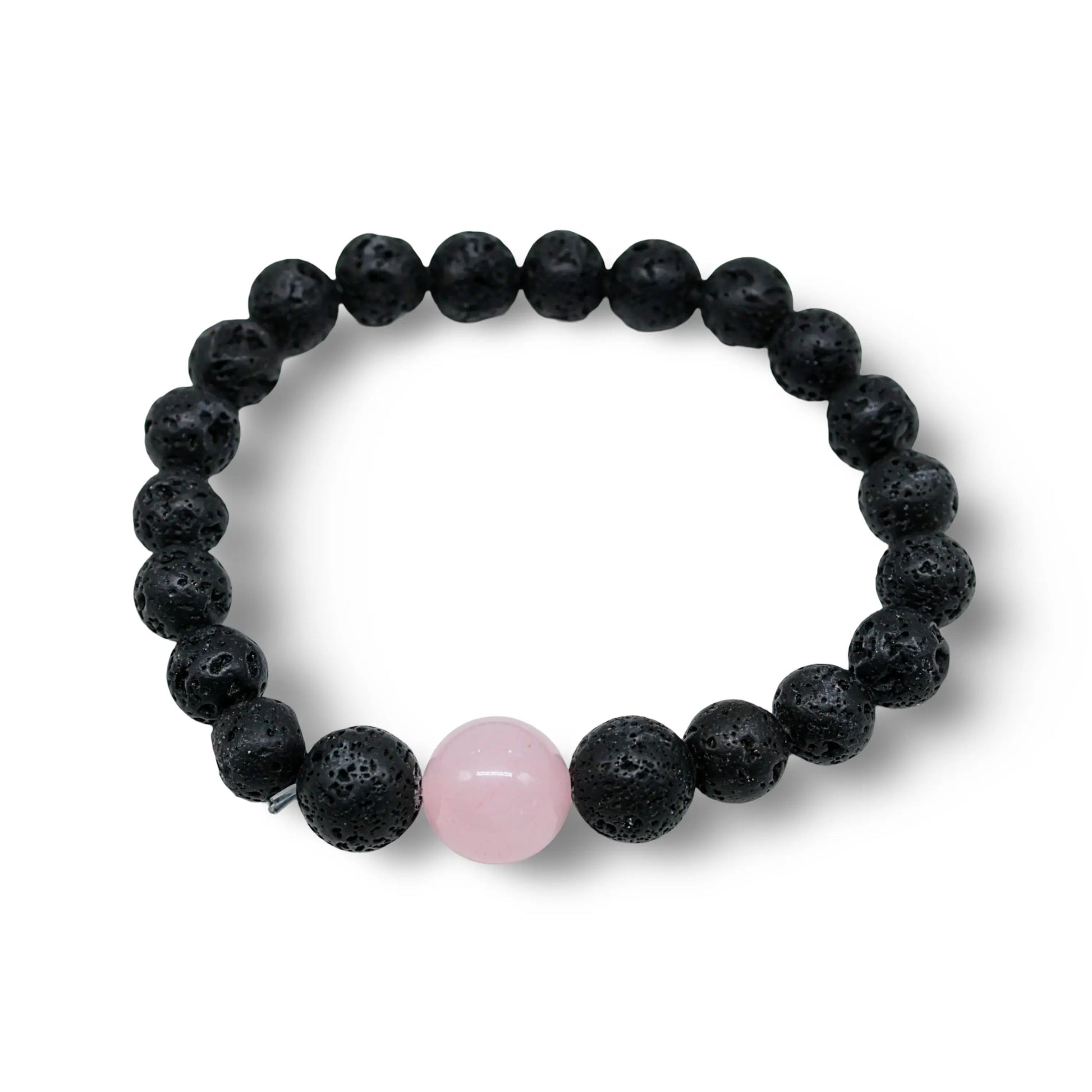 Bracelet - Lava Stone 8mm with Mixed Stone Beads 12mm -8mm & 12mm -Arômes & Évasions