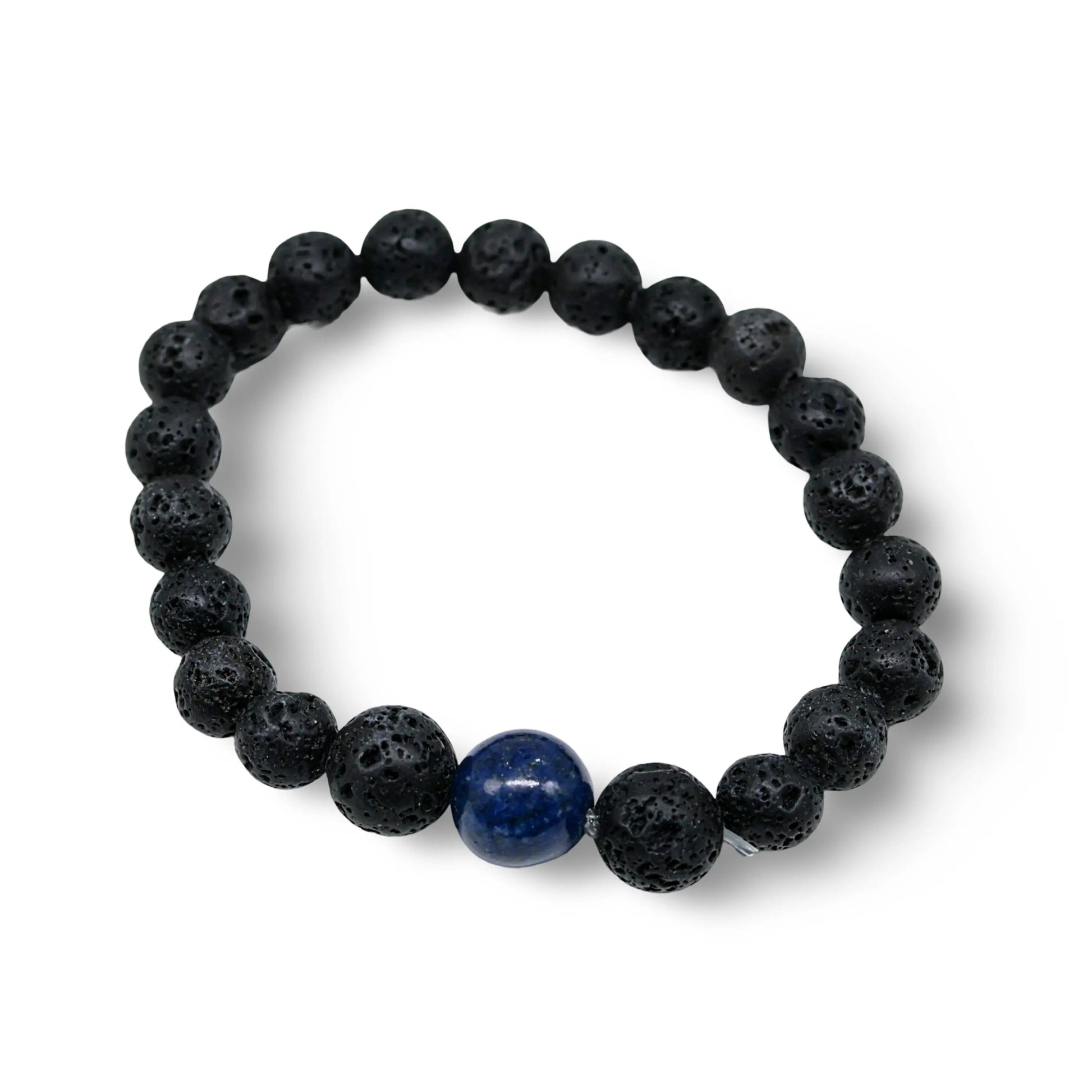 Bracelet - Lava Stone 8mm with Mixed Stone Beads 12mm -8mm & 12mm -Arômes & Évasions