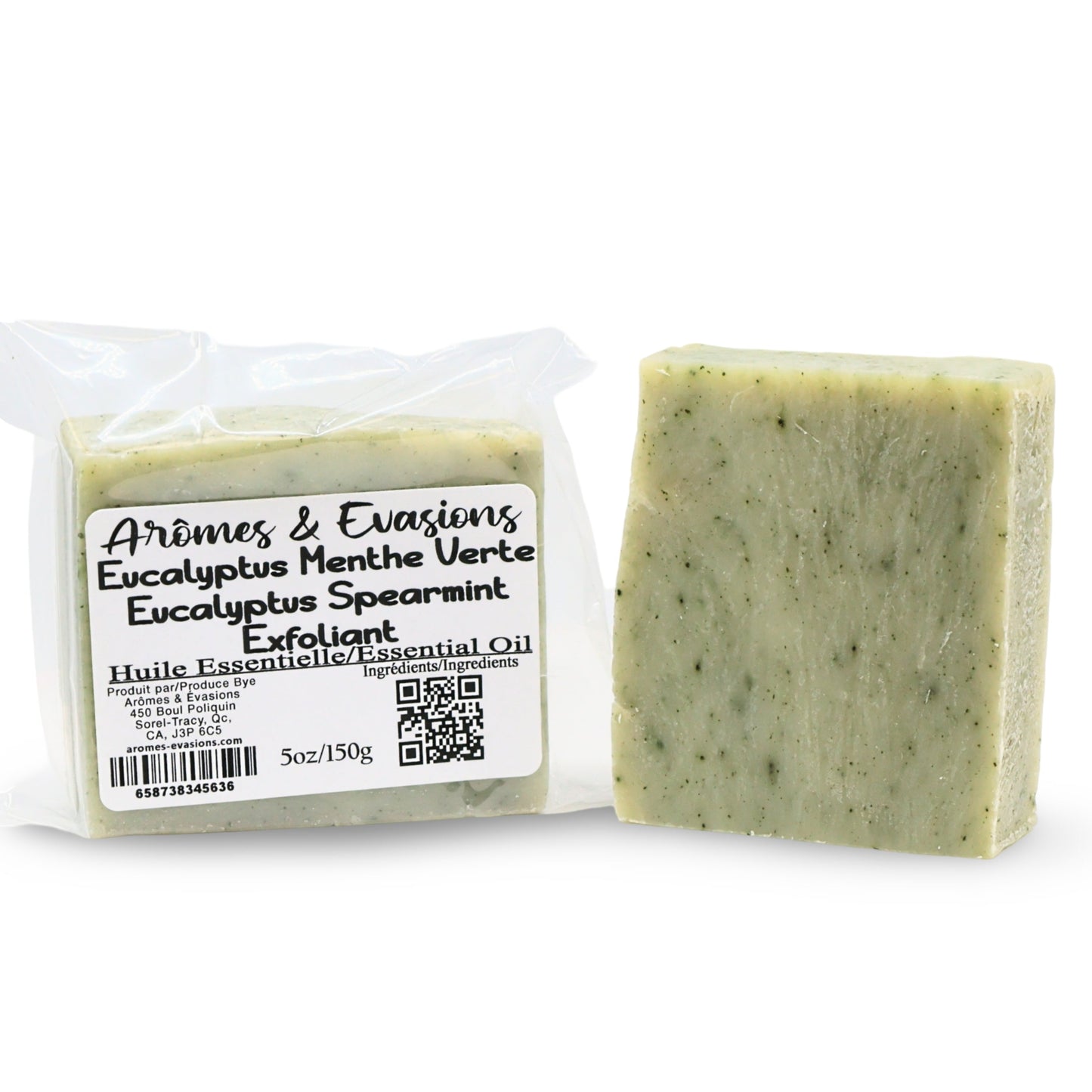 Soap Bar - Cold Process - Eucalyptus & Spearmint Scrub - 5oz