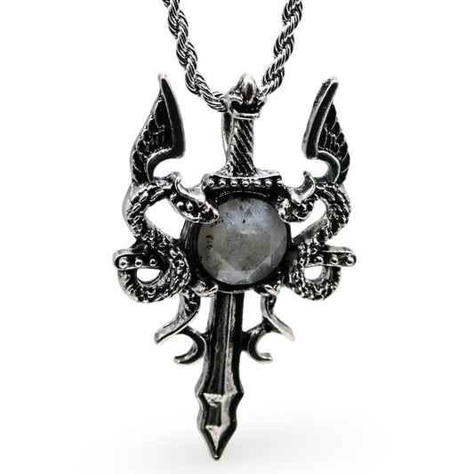 Necklace - Dragon Sword - Labradorite