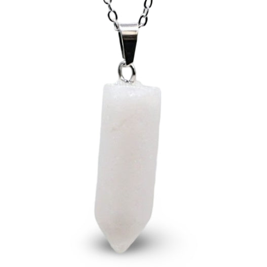 Necklace - Bullet Point - Gemstone Pendant - Crystal Quartz