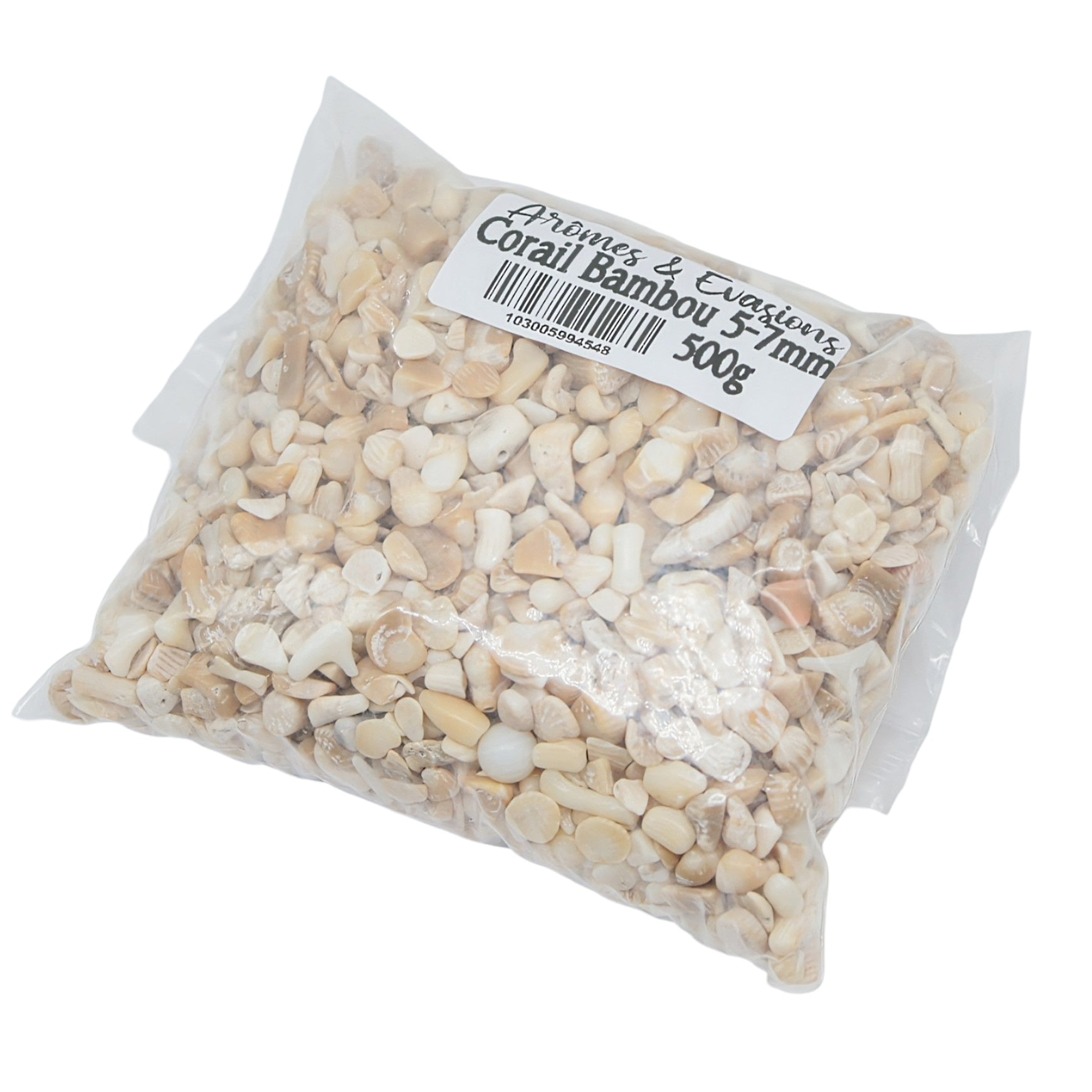 Stone - Tumbled Chips - White Coral & Bamboo 500 g