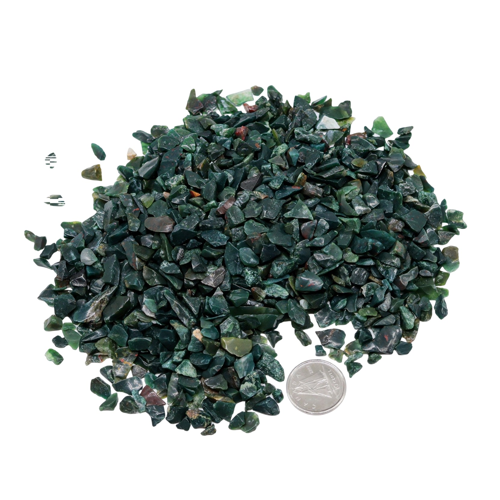 Stone - Tumbled Chips - Bloodstone - 3 to 5mm