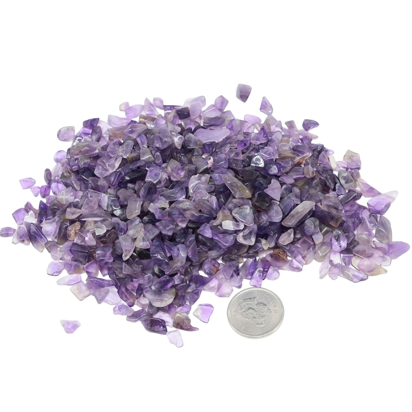 Stone - Tumbled Chips - Amethyst - 7 to 10mm