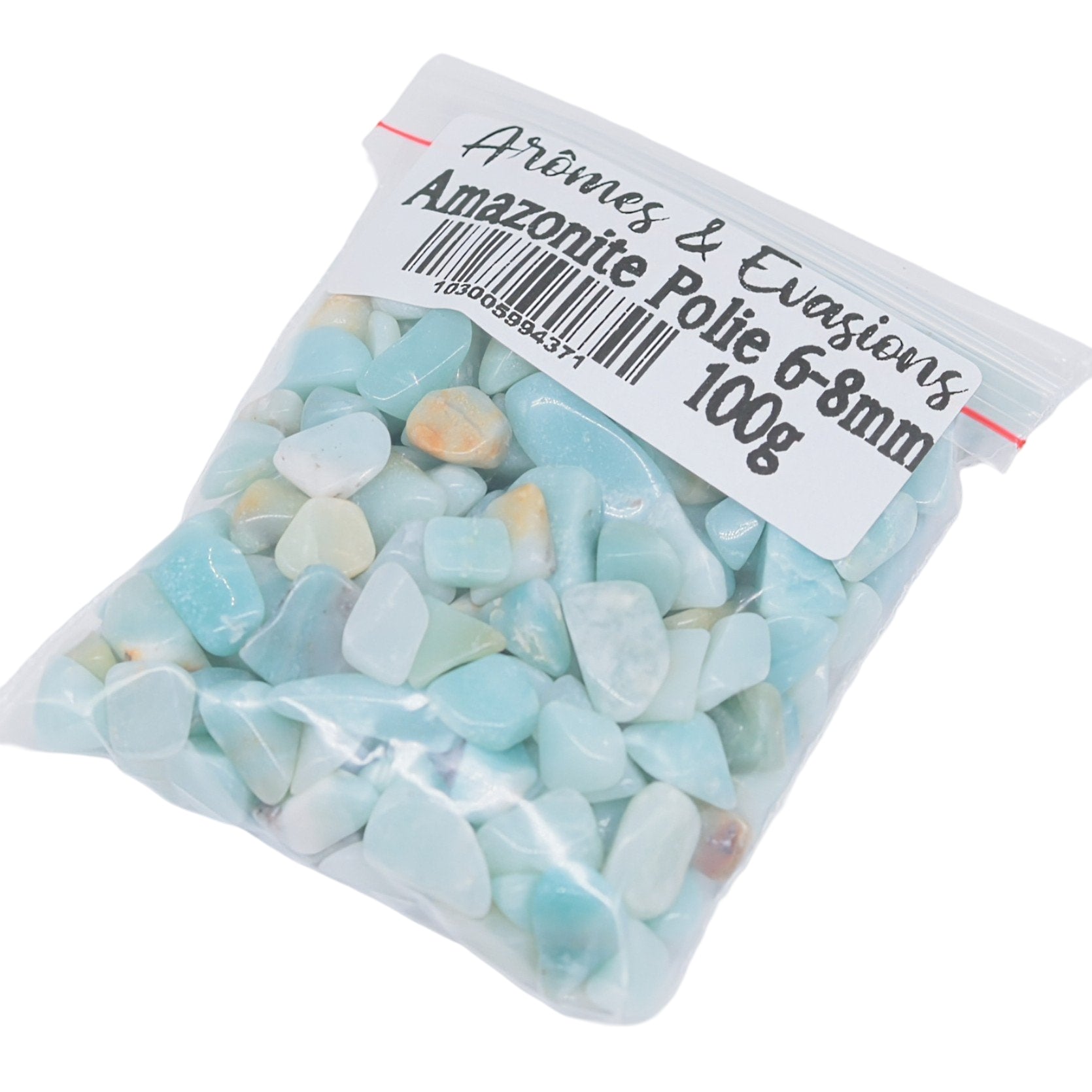 Stone - Tumbled Chips - Amazonite - 6 to 8mm 100 g