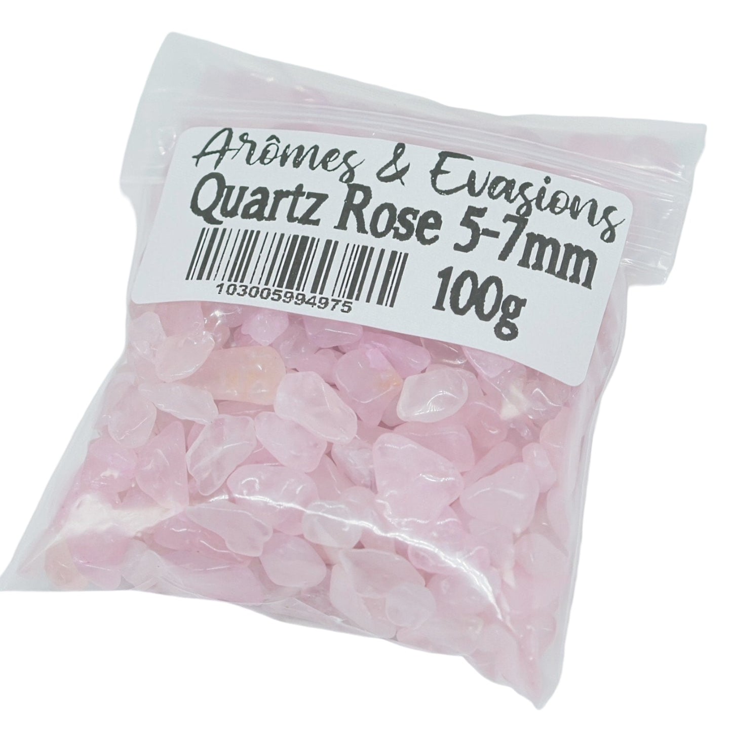 Stone - Tumbled Chips - Rose Quartz - 5-7mm 100 g