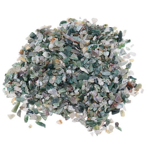 Stone - Rough Chips - Moss Agate - 2 to 4mm