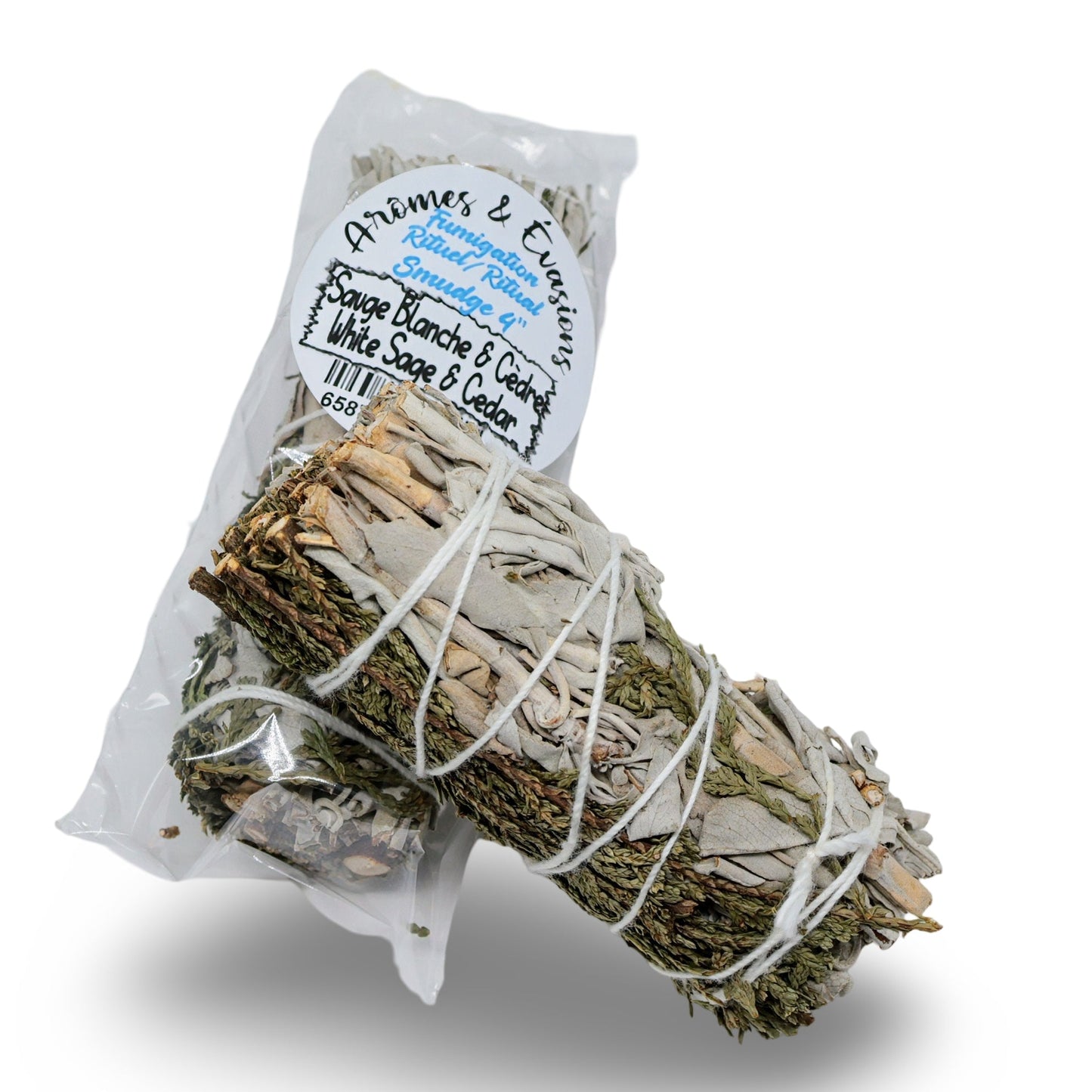 Smudging Incense Stick - White Sage & Cedar - 4"