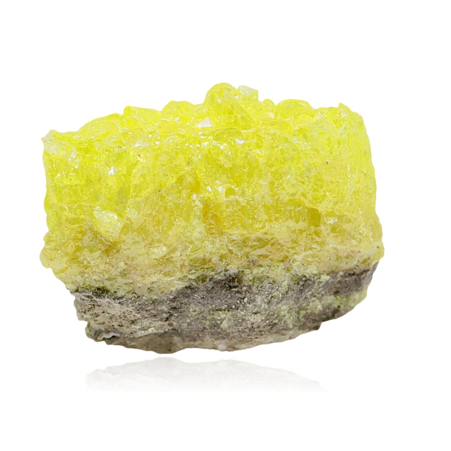 Stone - Specimen - Sulfur Cluster On Matrix