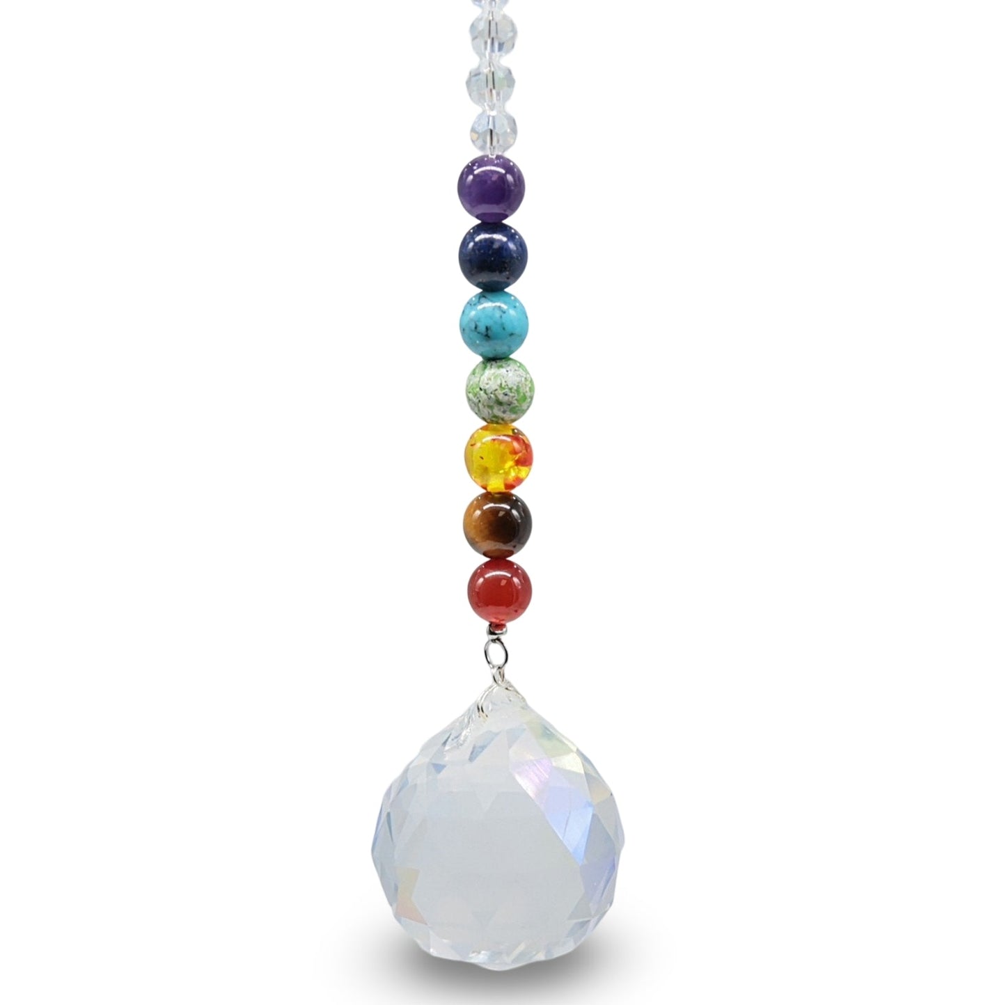 Home Decor - Suncatcher - Crystal Hanging Ornament - Small 7 Chakra