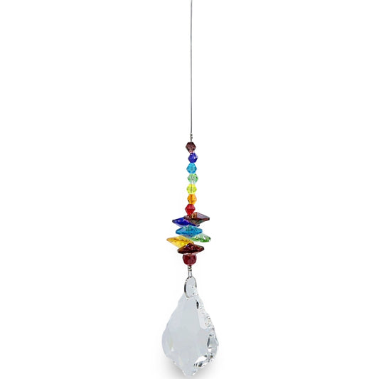 Home Decor - Suncatcher - Crystal Hanging Ornament - Water Drop, 7 Chakra - Arômes et Évasions