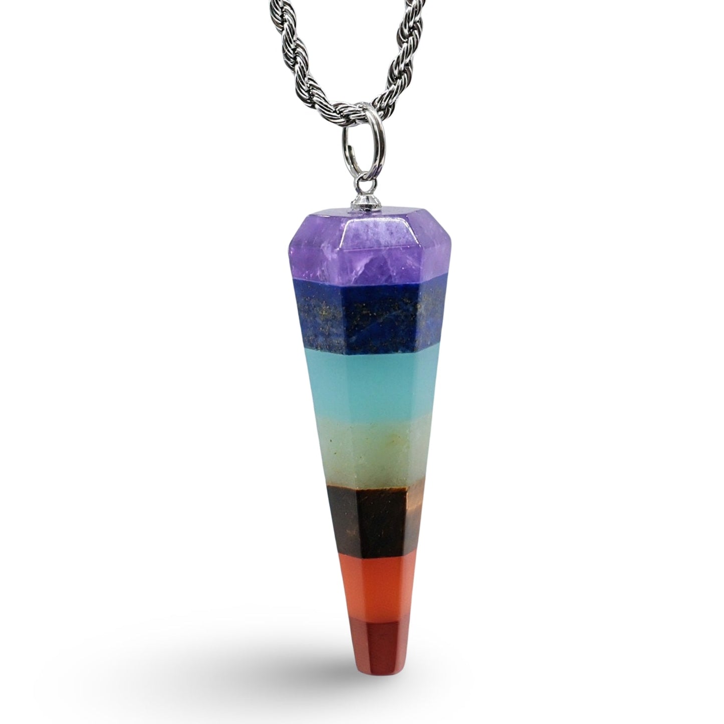 Necklace - Cone - 7 Chakras