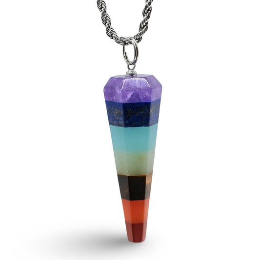 Necklace - Cone - 7 Chakras