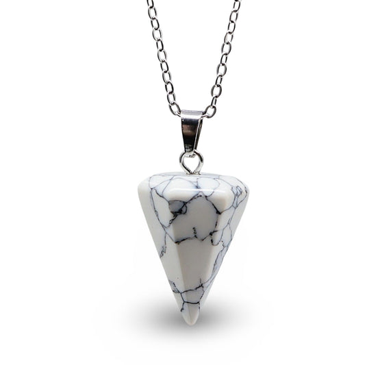 Necklace - Mini Cone - Howlite