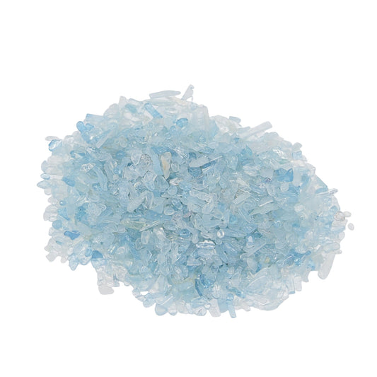 Stone - Tumbled Chips - Aquamarine - 3 to 5mm