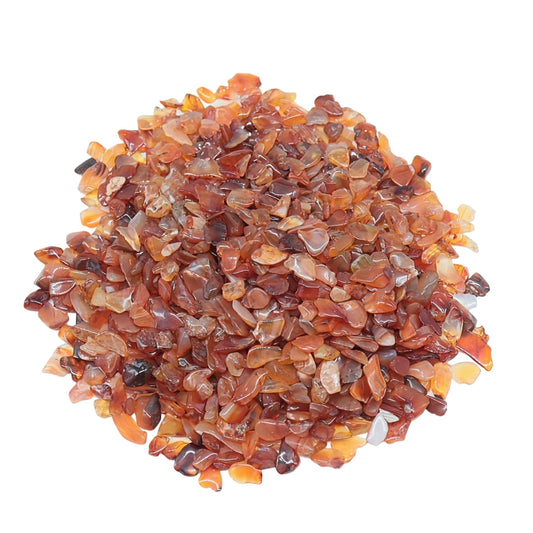 Stone - Tumbled Chips - Carnelian - 3 to 5mm