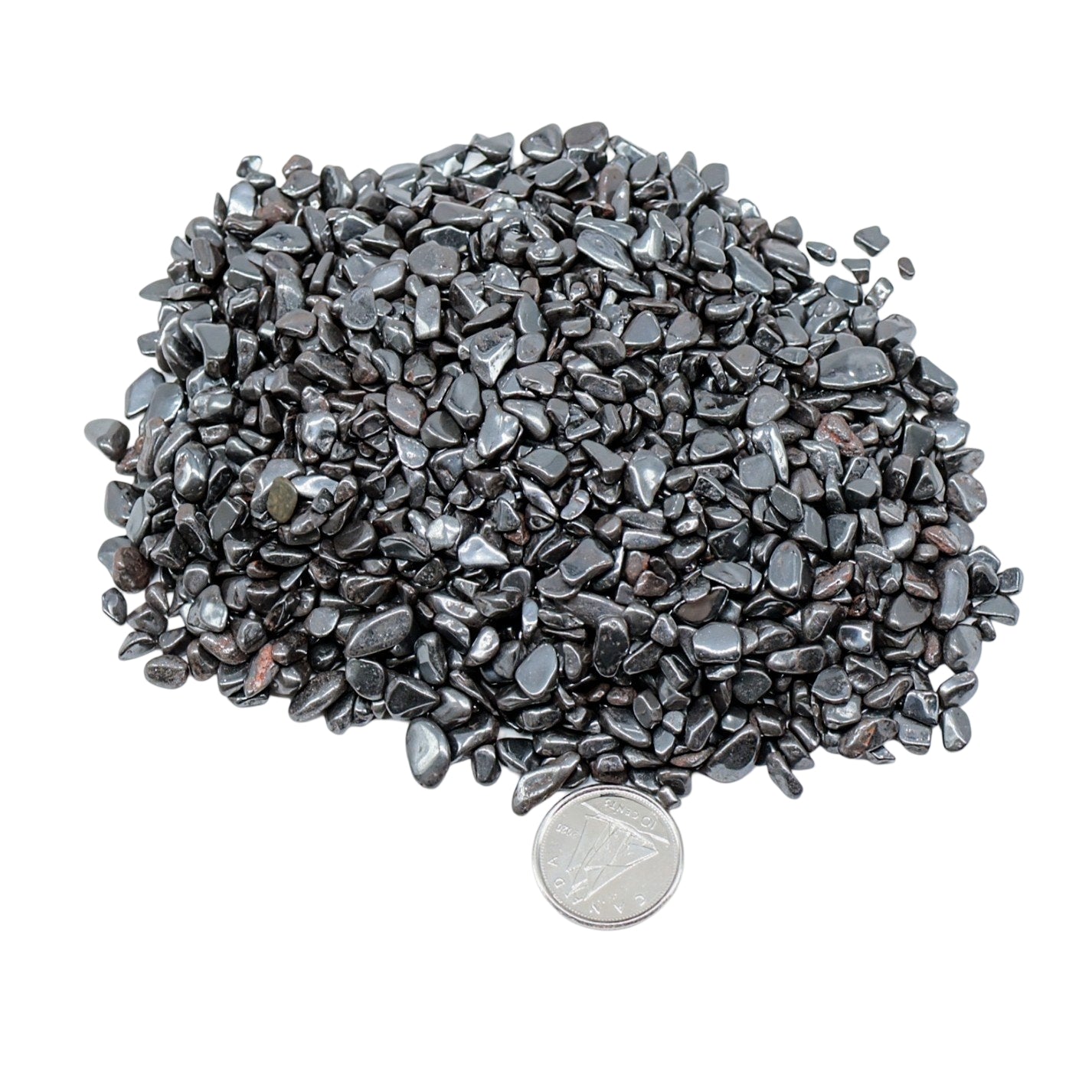 Stone - Tumbled Chips - Hematite - 3 to 4mm