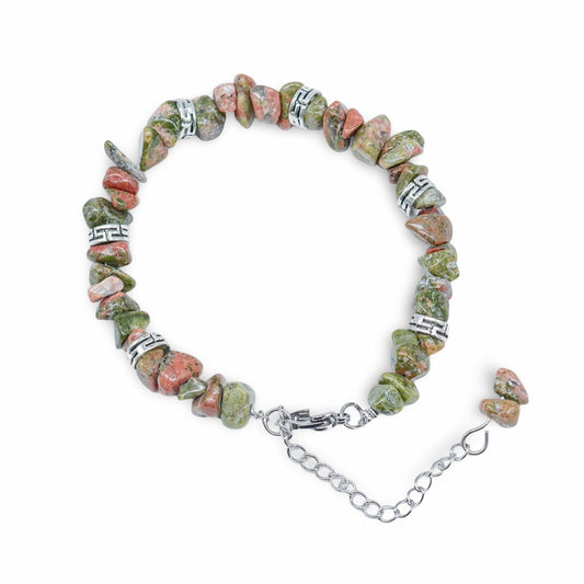 Bracelet - Unakite - Éclats de Pierre - Ajustable