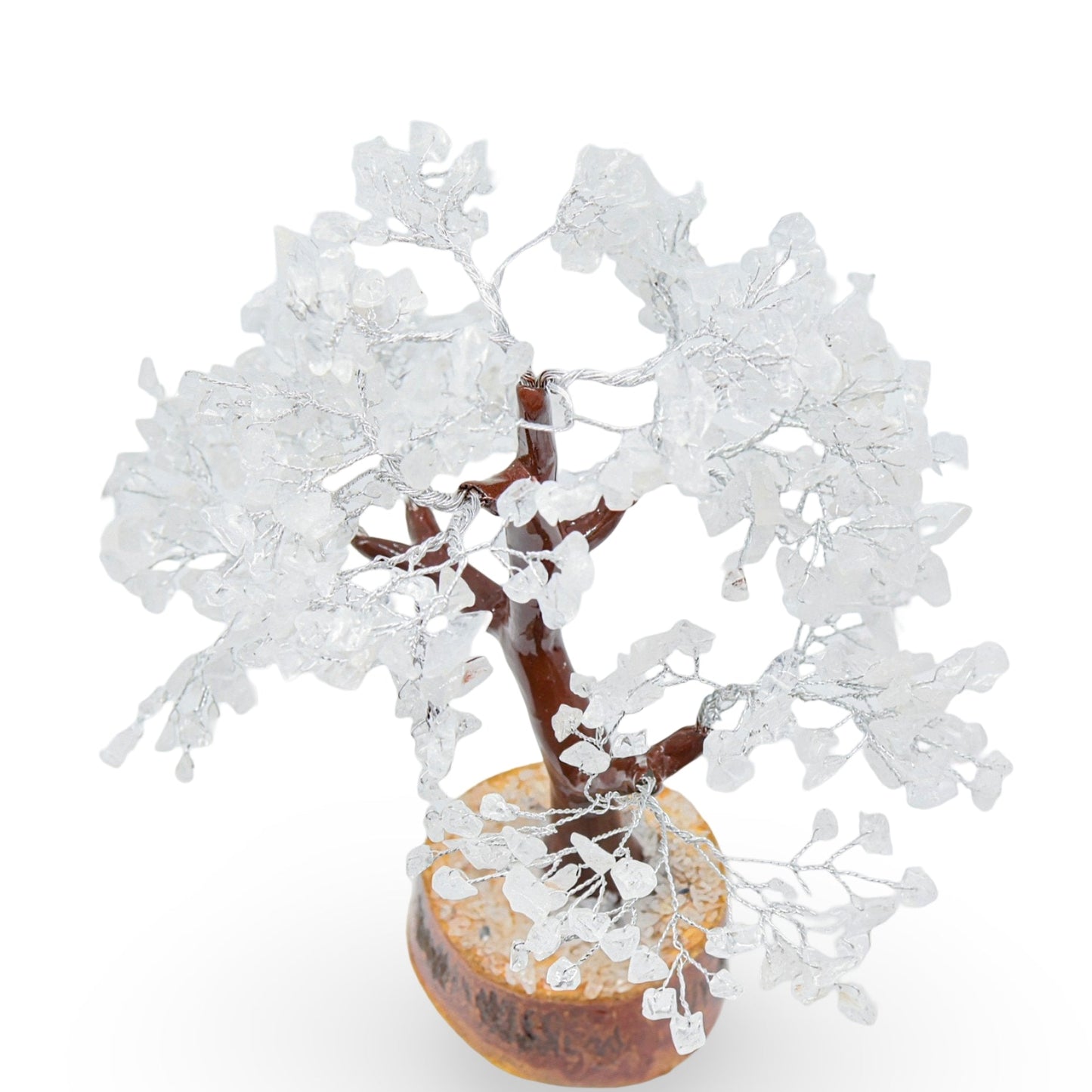 Déco Maison - Arbre - Pierres Précieuses  -Quartz Cristal  -10"H - 500 Éclats de Pierres