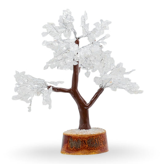 Déco Maison - Arbre - Pierres Précieuses  -Quartz Cristal  -10"H - 500 Éclats de Pierres