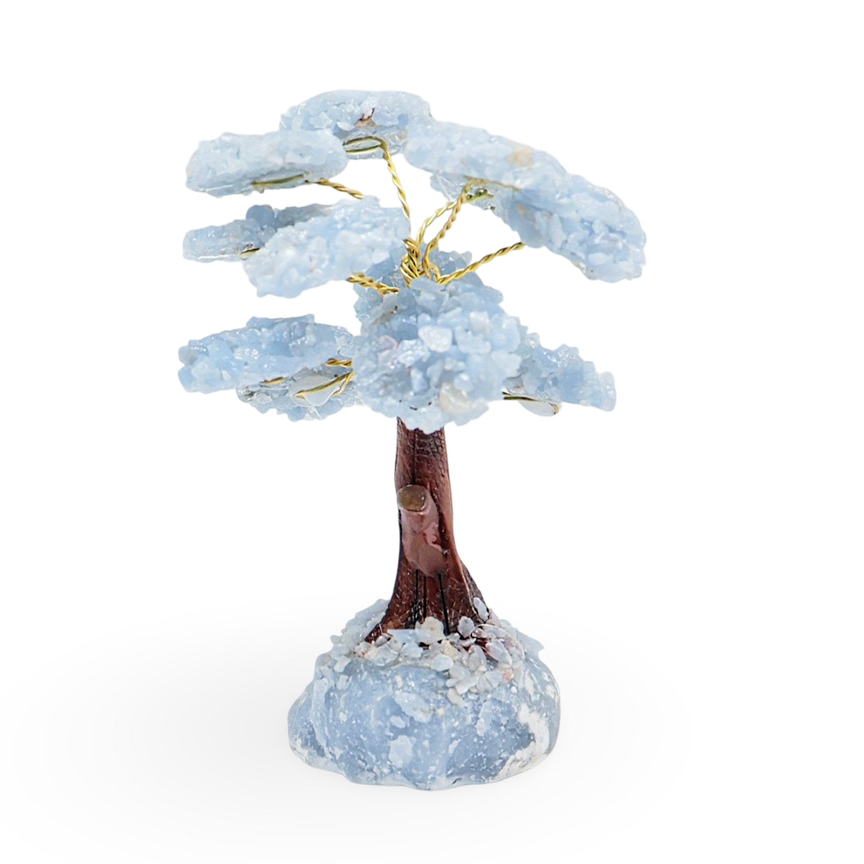 Déco Maison - Arbre - Pierres Précieuses - Angélite - 4.75"H