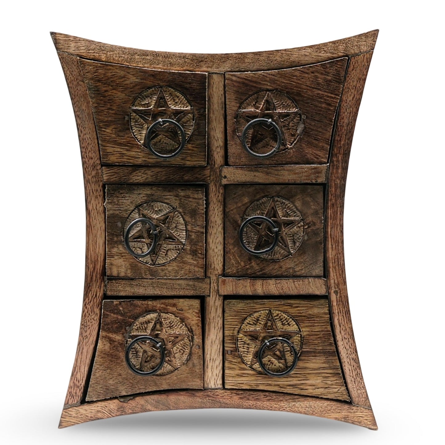 Déco Maison - Rangement en Bois avec Pentacle Gravé