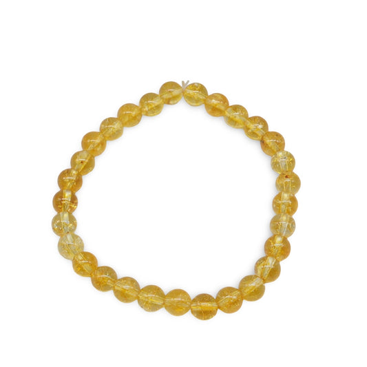 Bracelet - Citrine Dorée - 6mm