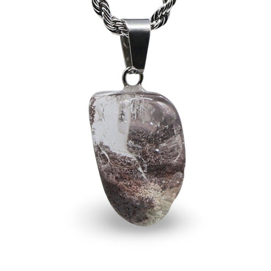 Collier - Quartz Fantôme Vert (Lodolite)