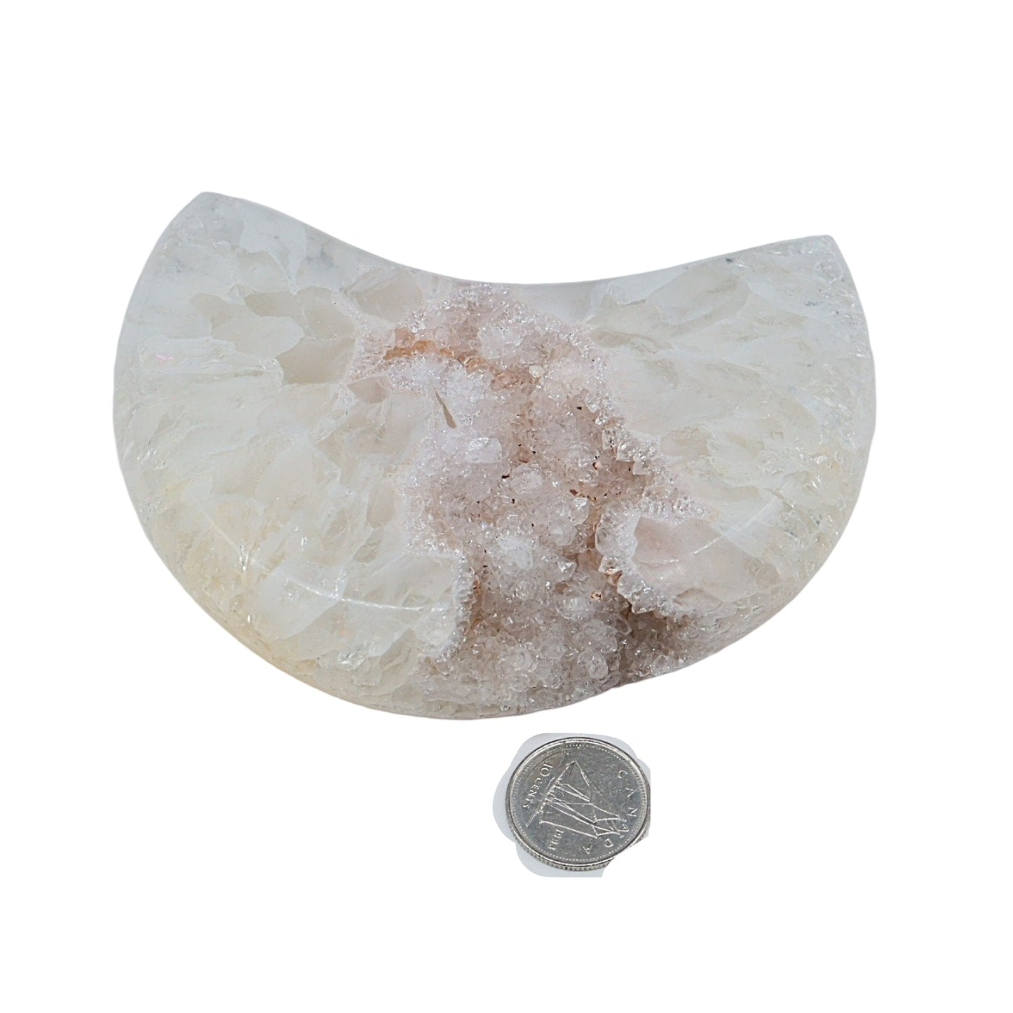 Stone - Agate Druze Specimen - Moon Shape
