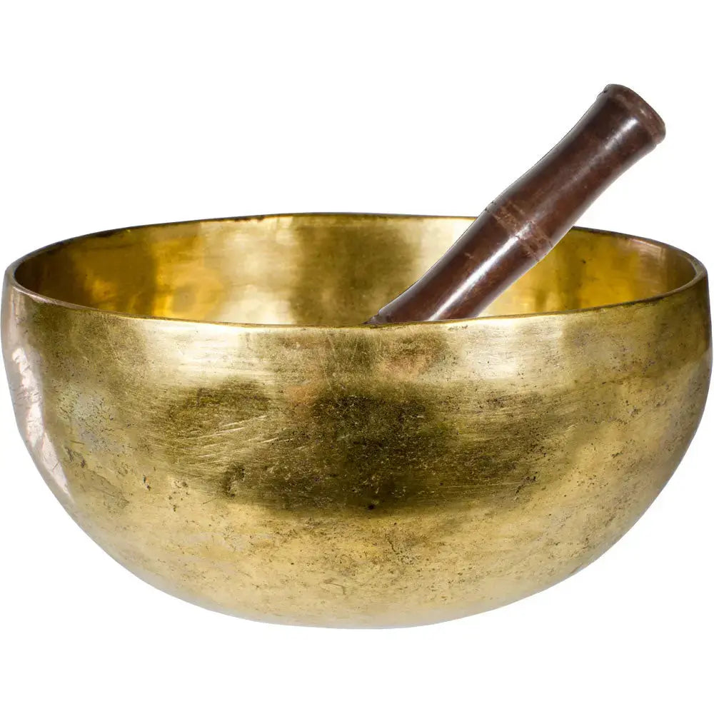 Singing Bowl - Hand Hammered - Gold - Medium - 4.5″DI.(0.26-0.43KG) -4"DIA -Arômes & Évasions