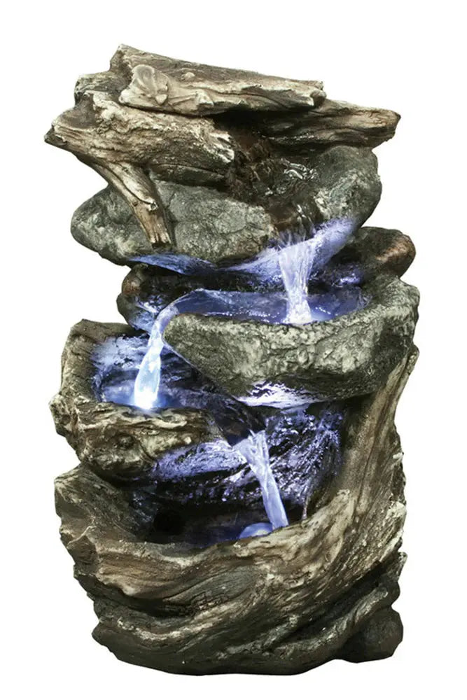 Home Decor - Fountain - Stone Waterfall with LED - -Arômes & Évasions