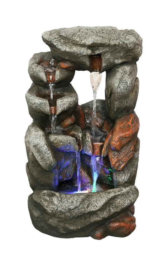 Home Decor - Fountain -  Stone with 3 LED - -Arômes & Évasions