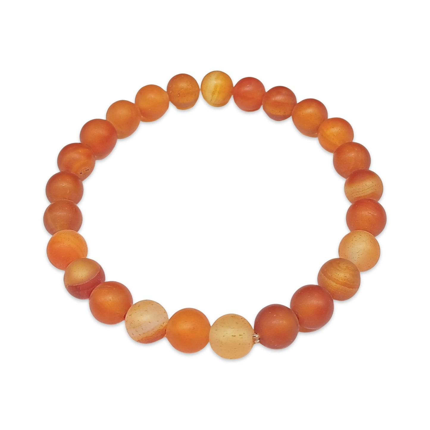 Bracelet -Carnelian -Frosted -8mm