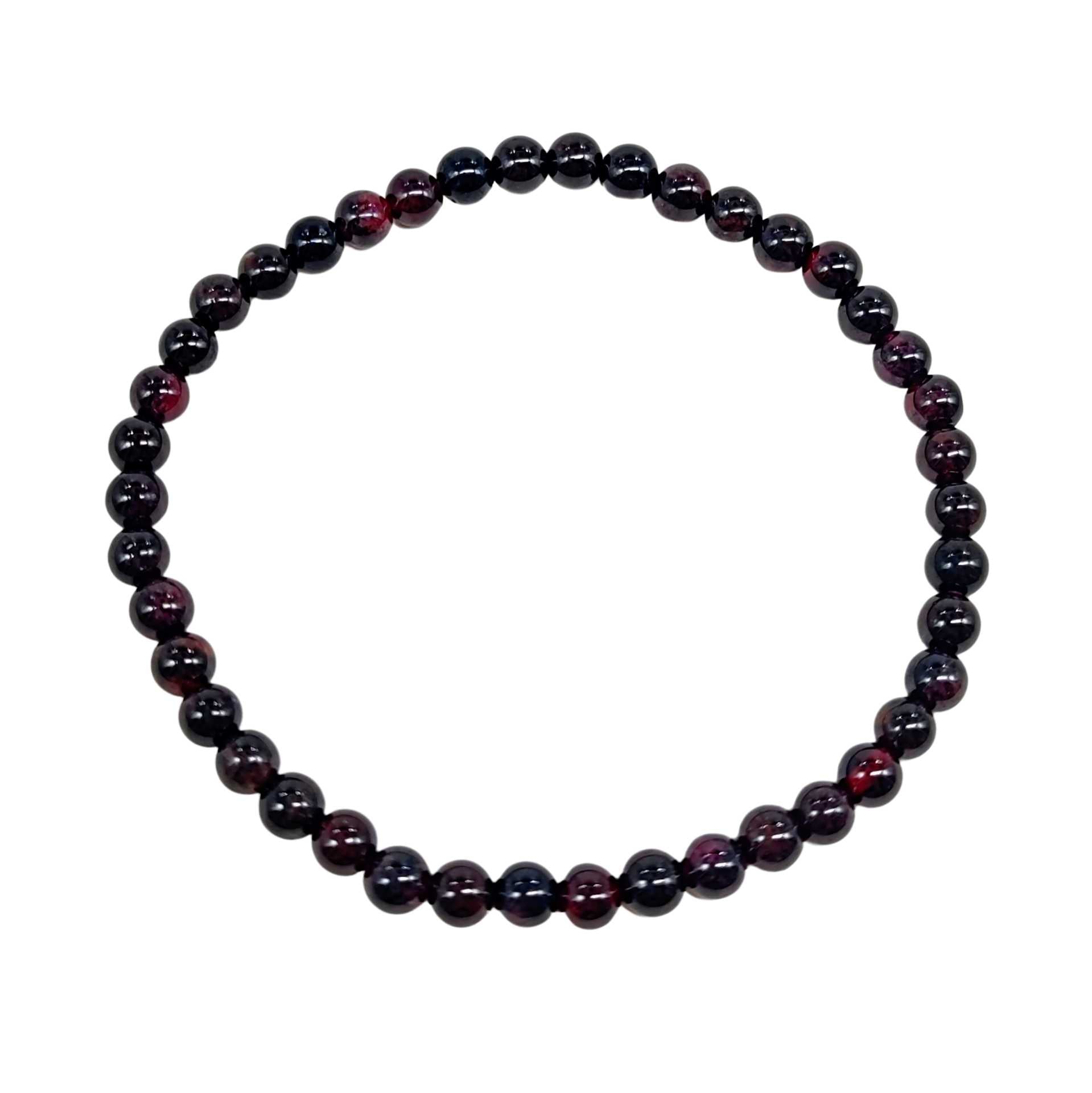 Bracelet -Garnet -4mm