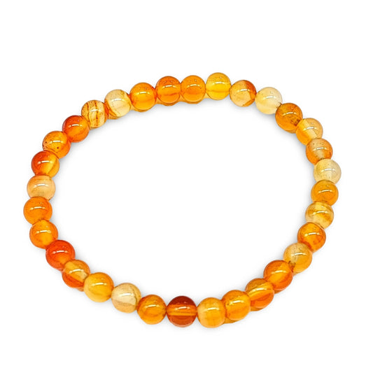 Bracelet -Carnelian -6mm -6mm -Arômes & Évasions