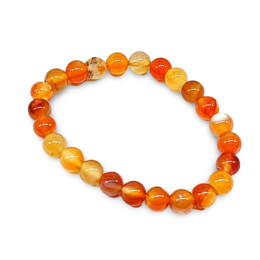 Bracelet -Carnelian -8mm -8mm -Arômes & Évasions